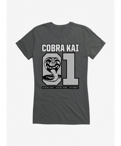 Trendy Cobra Kai S4 Varsity Number Girls T-Shirt $9.96 T-Shirts