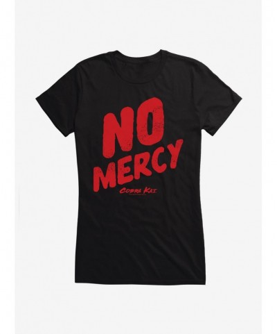 Exclusive Price Cobra Kai No Mercy Girls T-Shirt $6.97 T-Shirts