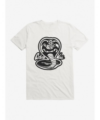 Premium Cobra Kai Black And White Logo T-Shirt $6.50 T-Shirts