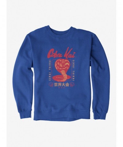 Discount Sale Cobra Kai Sekai Taikai Tournament Logo Sweatshirt $10.33 Sweatshirts