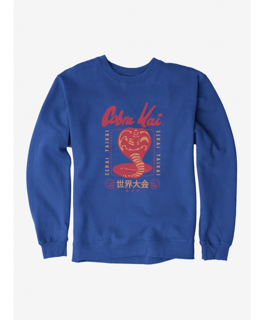 Discount Sale Cobra Kai Sekai Taikai Tournament Logo Sweatshirt $10.33 Sweatshirts