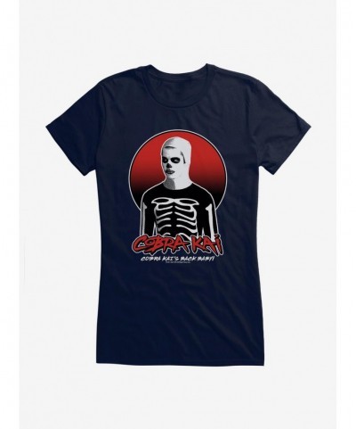 Flash Sale Cobra Kai Is Back Baby! Skeleteon Girls T-Shirt $8.37 T-Shirts