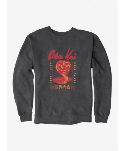 Discount Sale Cobra Kai Sekai Taikai Tournament Logo Sweatshirt $10.33 Sweatshirts