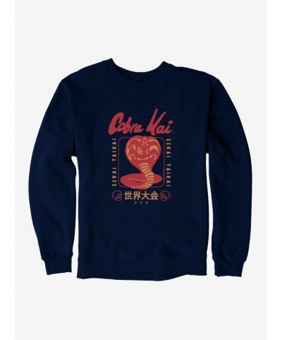 Discount Sale Cobra Kai Sekai Taikai Tournament Logo Sweatshirt $10.33 Sweatshirts