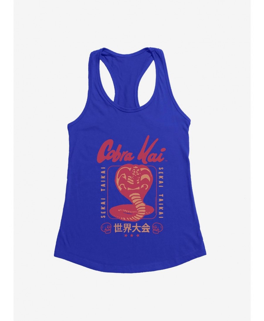 Seasonal Sale Cobra Kai Sekai Taikai Tournament Logo Girls Tank $6.77 Tanks