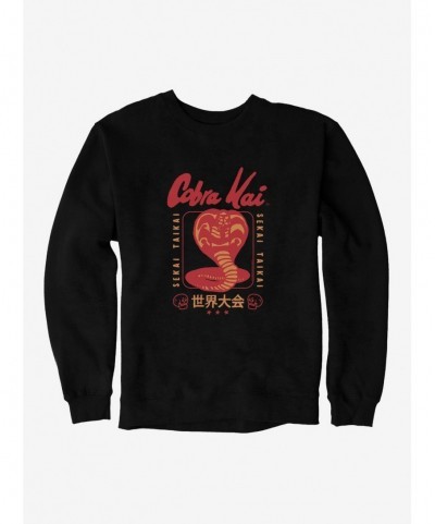 Discount Sale Cobra Kai Sekai Taikai Tournament Logo Sweatshirt $10.33 Sweatshirts