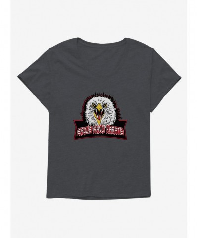 Sale Item COBRA KAI S4 Eagle Fang Logo Girls T-Shirt Plus Size $9.71 T-Shirts