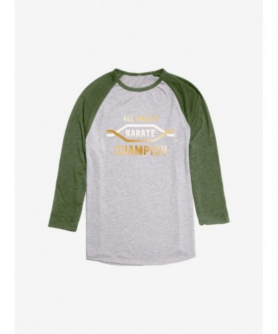 Hot Sale Cobra Kai All Valley Karate Champion Raglan $6.94 Raglans