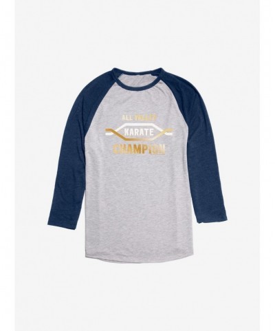 Hot Sale Cobra Kai All Valley Karate Champion Raglan $6.94 Raglans