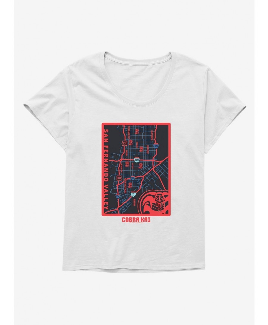 Flash Sale Cobra Kai San Fernando Valley Map Girls T-Shirt Plus Size $8.61 T-Shirts