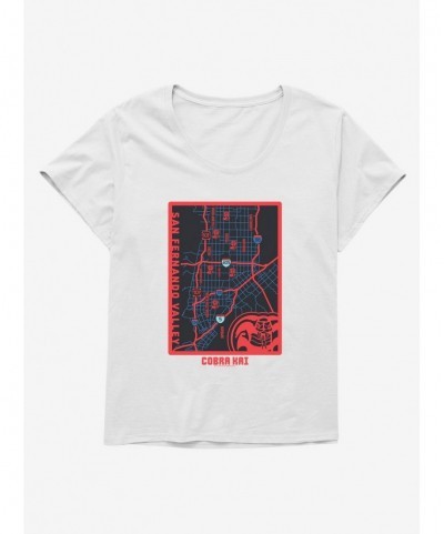 Flash Sale Cobra Kai San Fernando Valley Map Girls T-Shirt Plus Size $8.61 T-Shirts