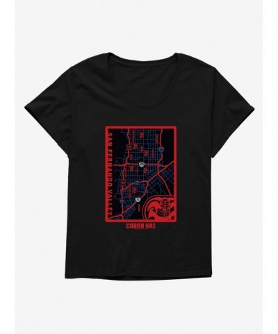 Flash Sale Cobra Kai San Fernando Valley Map Girls T-Shirt Plus Size $8.61 T-Shirts