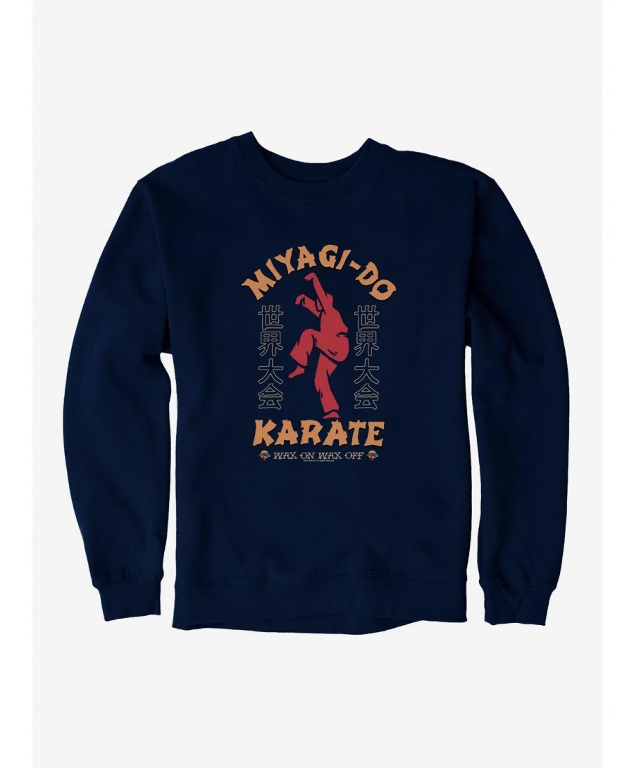 Flash Sale Cobra Kai Wax On Wax Off Sweatshirt $10.63 Sweatshirts