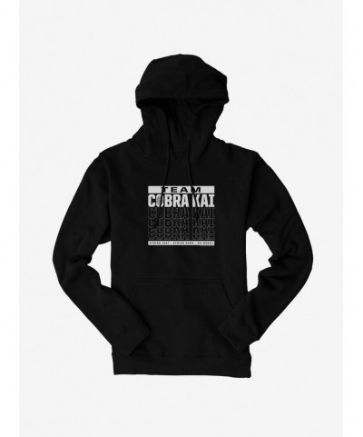 Discount Sale COBRA KAI S4 Team Motto Hoodie $14.73 Hoodies