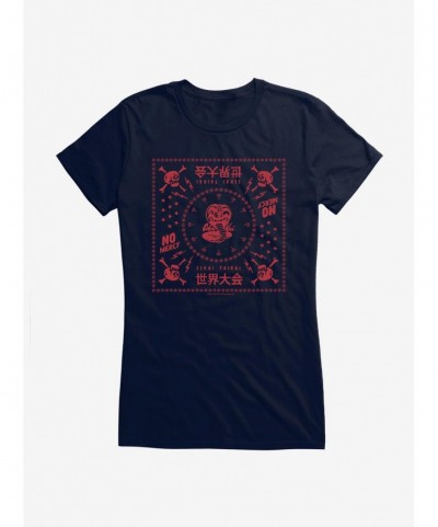 New Arrival Cobra Kai Snake No Mercy Sekai Taikai Girls T-Shirt $6.37 T-Shirts