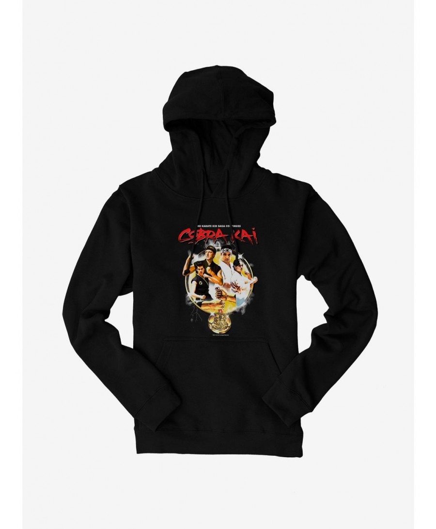 Fashion Cobra Kai The Saga Continues Hoodie $11.85 Hoodies