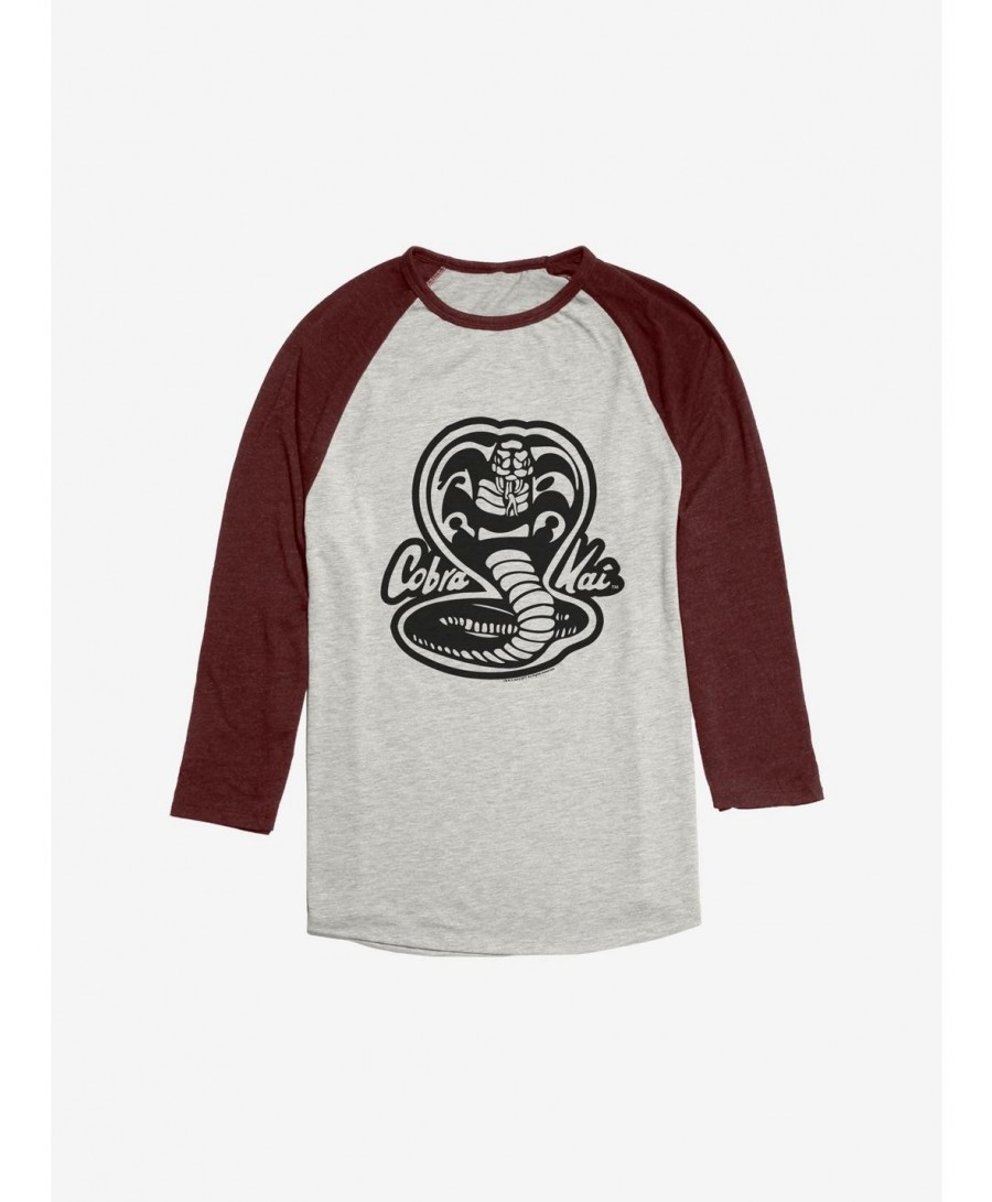 Discount Cobra Kai Simple Snake Logo Raglan $9.25 Raglans