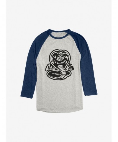 Discount Cobra Kai Simple Snake Logo Raglan $9.25 Raglans